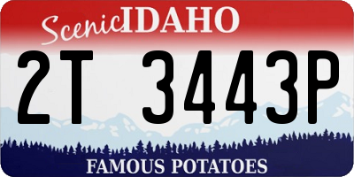 ID license plate 2T3443P