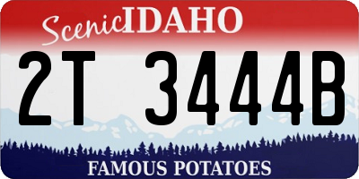 ID license plate 2T3444B