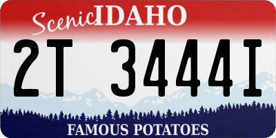 ID license plate 2T3444I