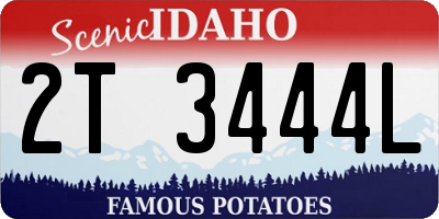 ID license plate 2T3444L