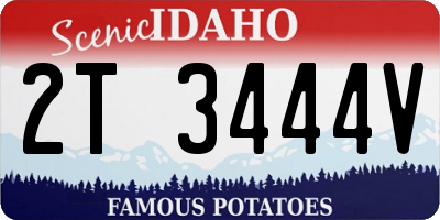 ID license plate 2T3444V