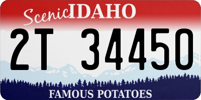 ID license plate 2T3445O