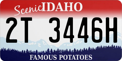 ID license plate 2T3446H