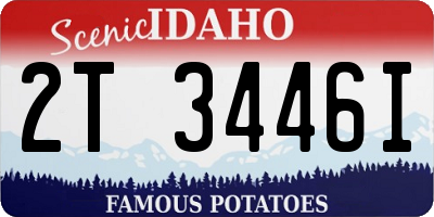 ID license plate 2T3446I