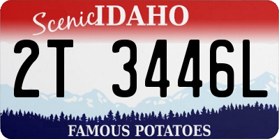 ID license plate 2T3446L