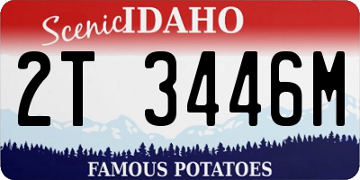 ID license plate 2T3446M