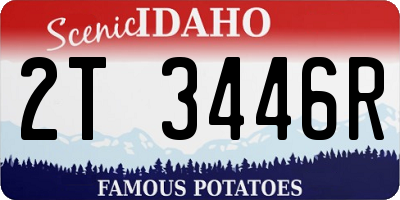 ID license plate 2T3446R