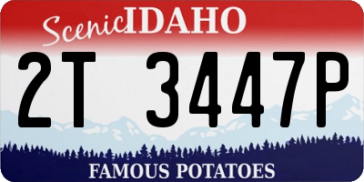 ID license plate 2T3447P