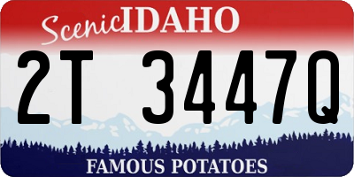 ID license plate 2T3447Q