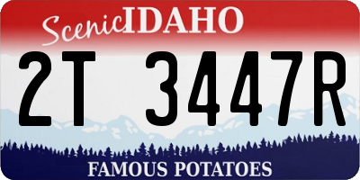 ID license plate 2T3447R