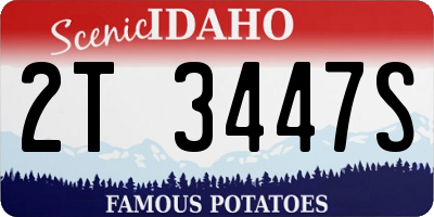 ID license plate 2T3447S