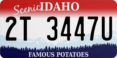 ID license plate 2T3447U