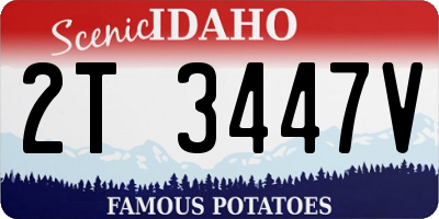 ID license plate 2T3447V