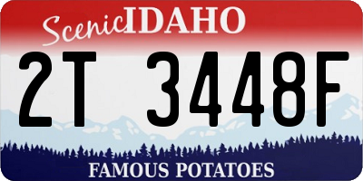 ID license plate 2T3448F