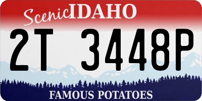 ID license plate 2T3448P