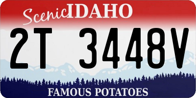 ID license plate 2T3448V