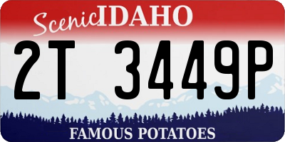 ID license plate 2T3449P