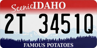 ID license plate 2T3451Q