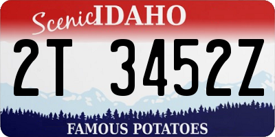 ID license plate 2T3452Z
