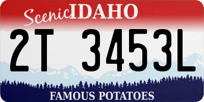 ID license plate 2T3453L