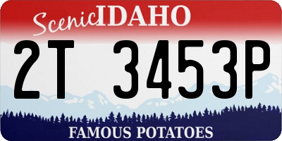 ID license plate 2T3453P