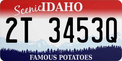 ID license plate 2T3453Q