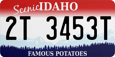 ID license plate 2T3453T