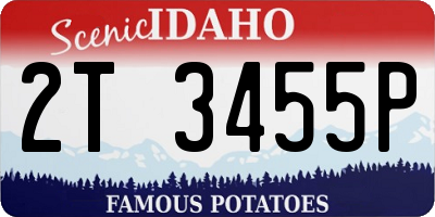 ID license plate 2T3455P