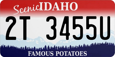 ID license plate 2T3455U