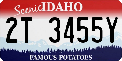 ID license plate 2T3455Y