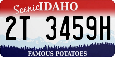 ID license plate 2T3459H