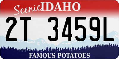 ID license plate 2T3459L
