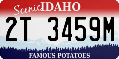 ID license plate 2T3459M