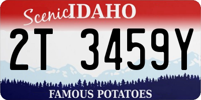 ID license plate 2T3459Y