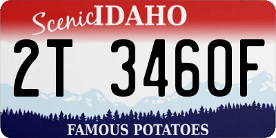 ID license plate 2T3460F