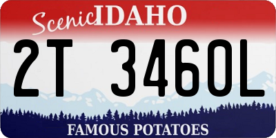 ID license plate 2T3460L