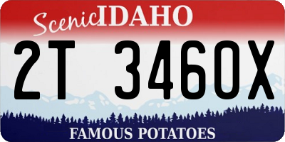 ID license plate 2T3460X