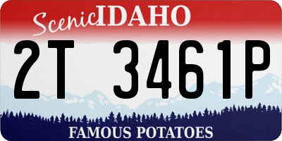 ID license plate 2T3461P