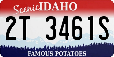 ID license plate 2T3461S