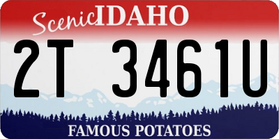 ID license plate 2T3461U