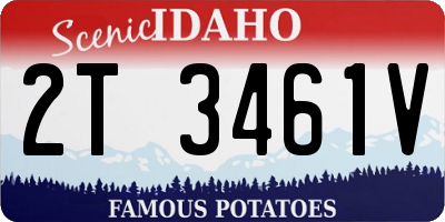ID license plate 2T3461V