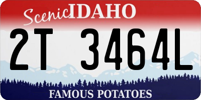ID license plate 2T3464L