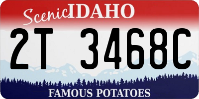 ID license plate 2T3468C