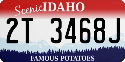 ID license plate 2T3468J