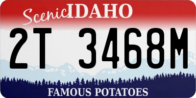 ID license plate 2T3468M