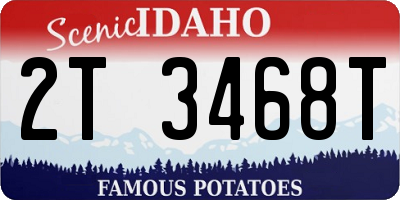 ID license plate 2T3468T