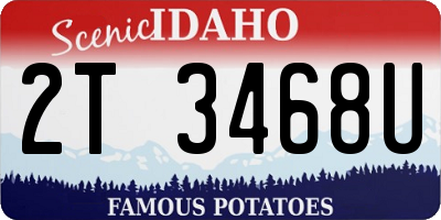 ID license plate 2T3468U
