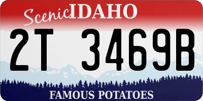 ID license plate 2T3469B