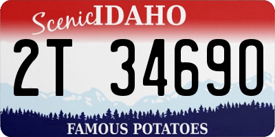 ID license plate 2T3469O