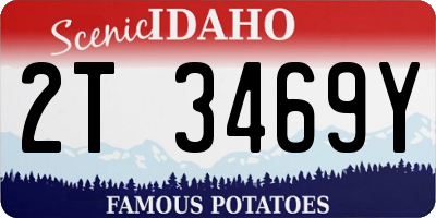 ID license plate 2T3469Y